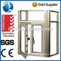 Anodized finish casement opening aluminum glass windows with AS2047 certificates